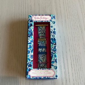 Lilly Pulitzer genuine leather Apple Watch band in “High Maintenance” print